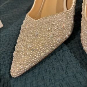Betsey Johnson Pearl-Studded Heels